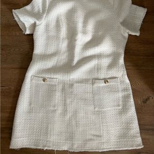 H&M tweed cream dress